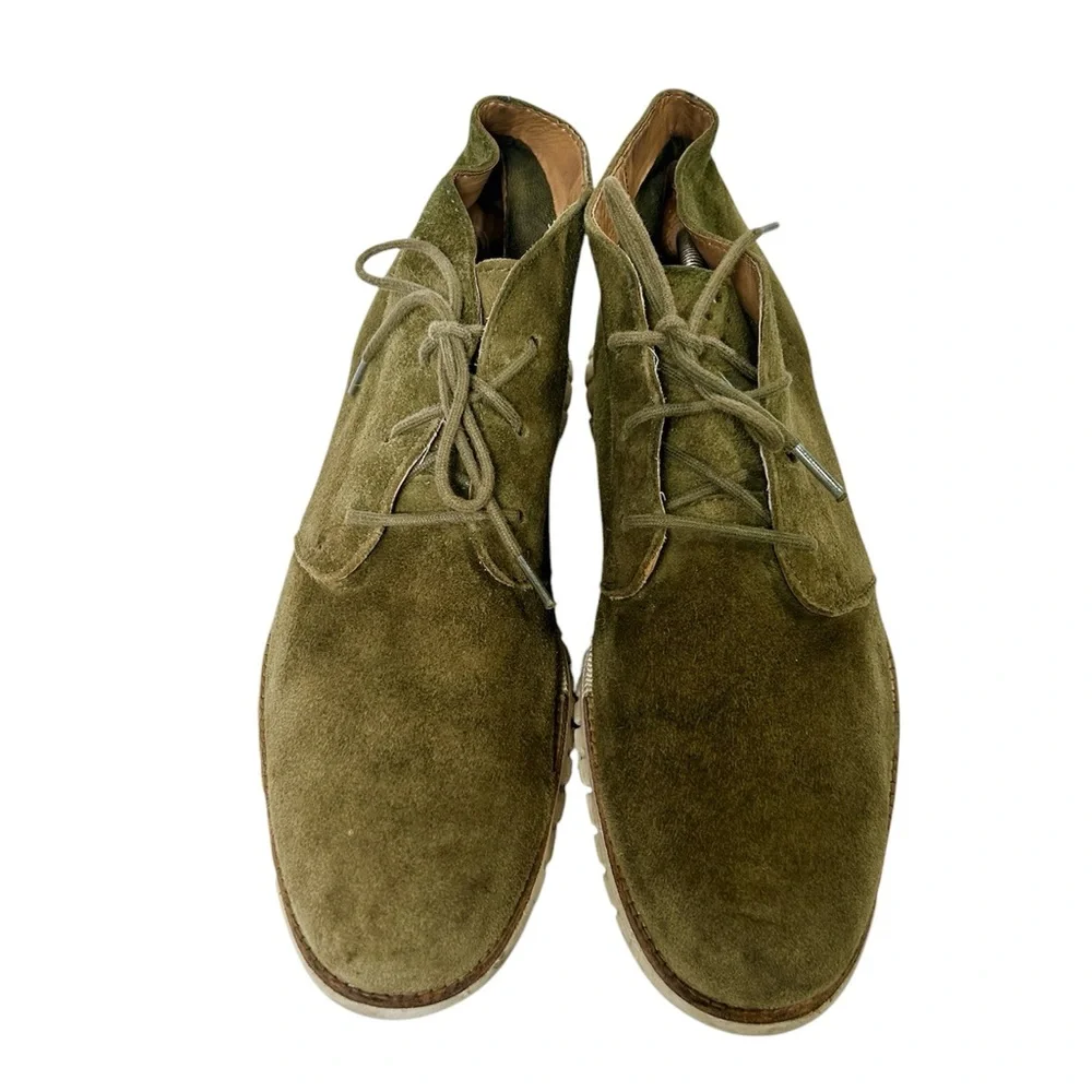 Cole Haan Grand Øs Olive Green Suede Chukka Ankle Bootie Men's Shoes Size 11.5